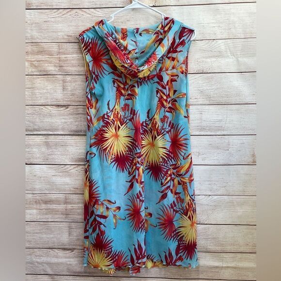 ‎TERRA LUNA HOODED COVERUP IN TROPICAL PRINT - Picture 6 of 6